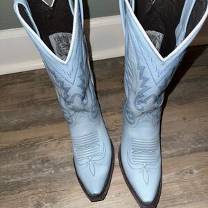 Light Blue Western Boots